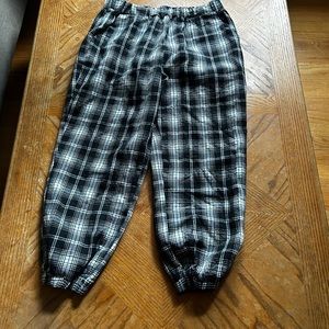 Black and white comfy pants